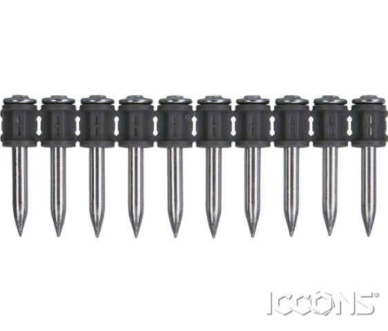 PA TOOL DRIVE PINS CONCRETE - STEEL 8MM HEAD X 27MM COLLATED